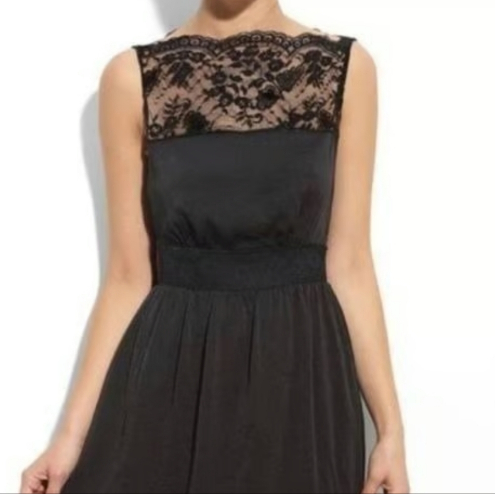 Free People Tea For Two Black Coquette Lace Sleeveless Open Sides Cocktail Sz S - Picture 11 of 15